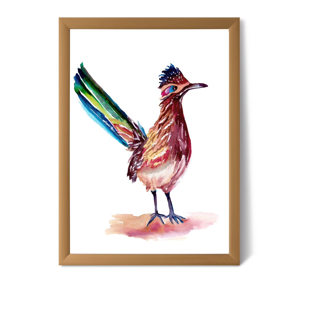 Roadrunner watercolor Art print