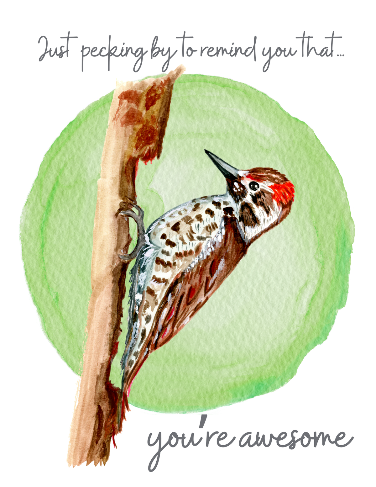 Woodpecker Greeting Card