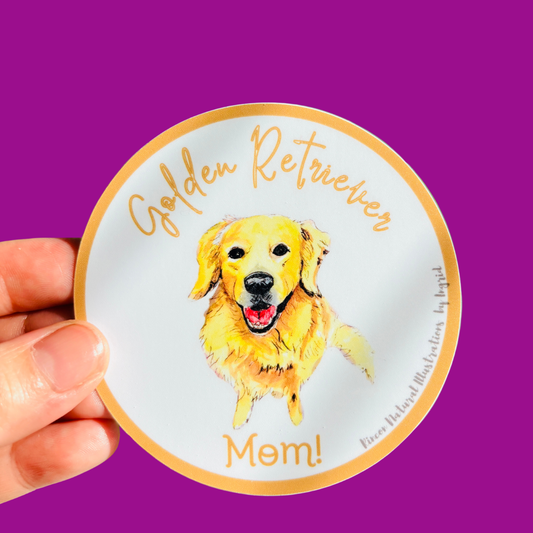 Golden Retriever Mom Sticker