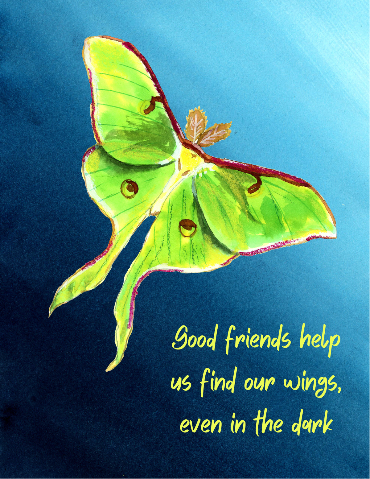Luna Moth Greeting Card
