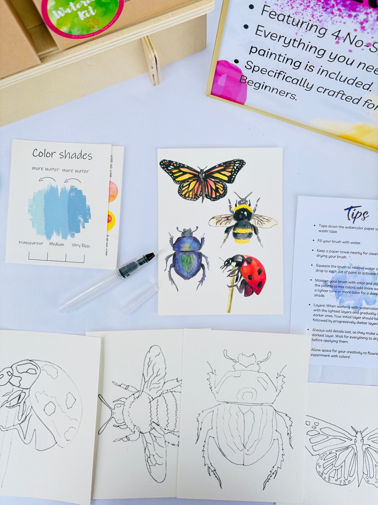 Watercolor Mini Kits – Beginner-Friendly