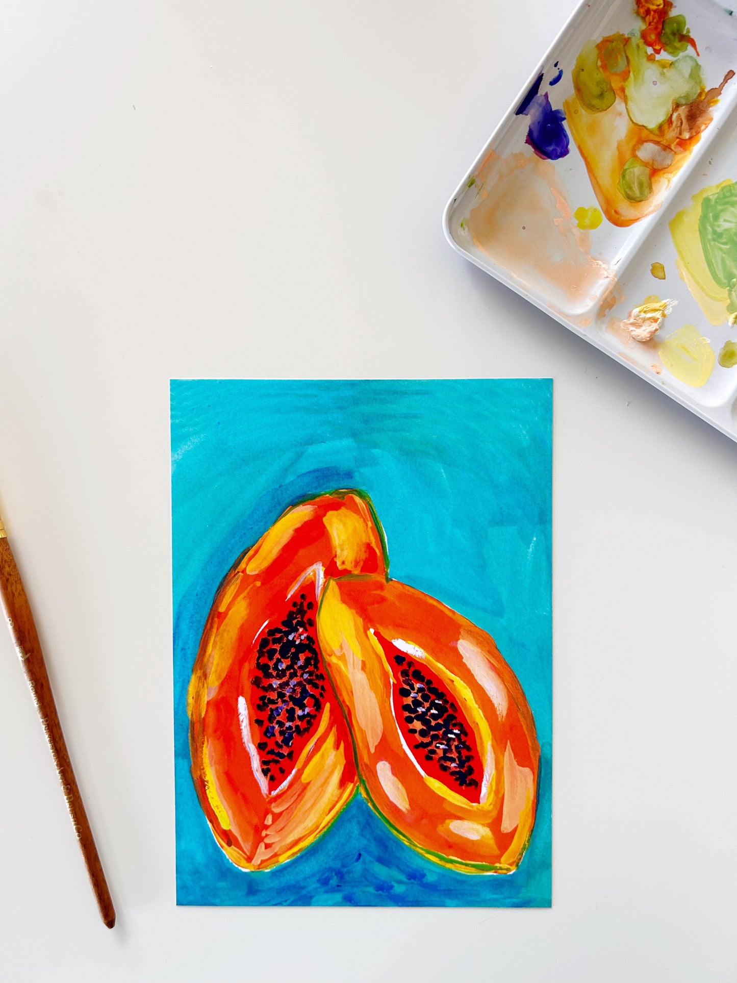 Colorful Papaya Art Print