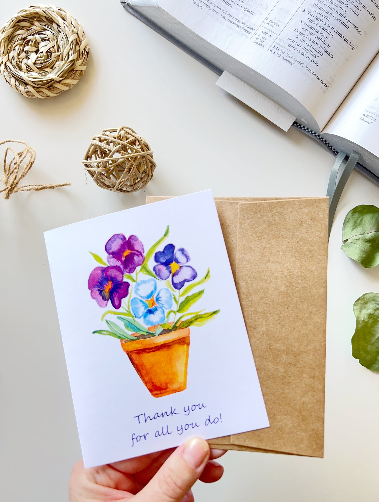 Colorful Pansies Greeting Cards Set of 3