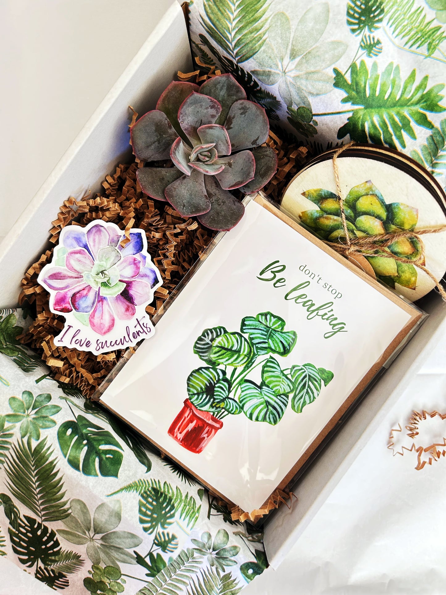 botanical gift box care package for her