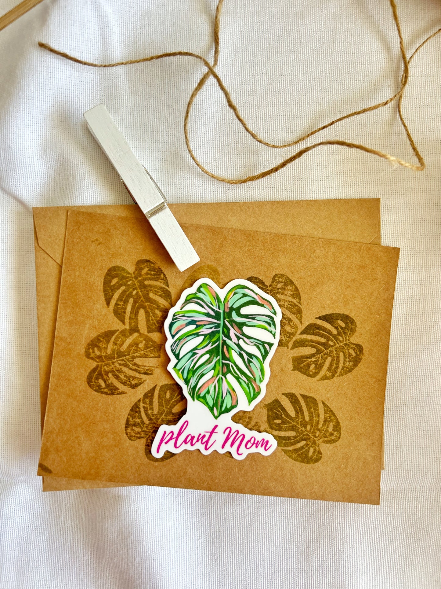 Plant Mom Monstera leaf Vinyl Stickers