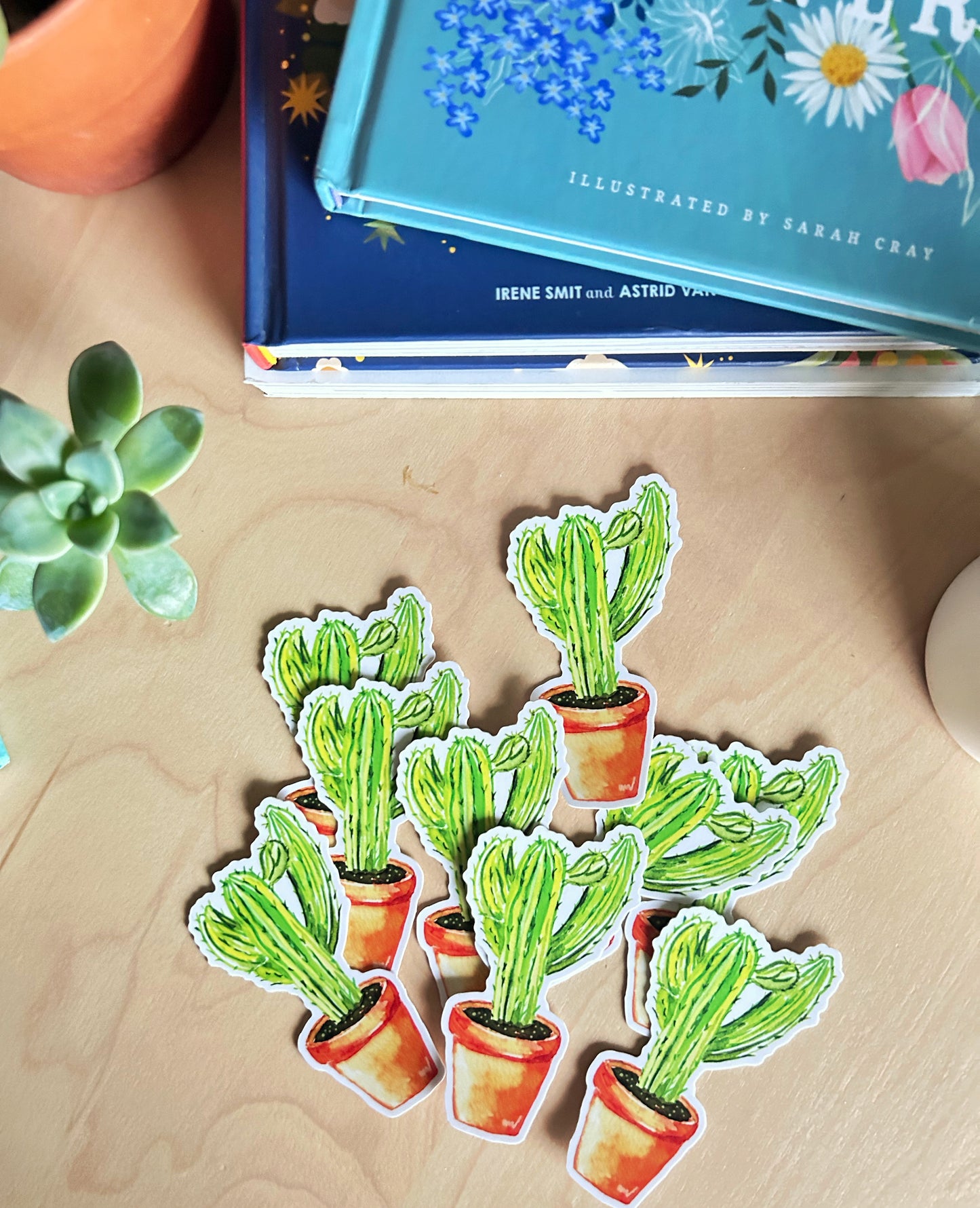 Single Cactus vinyl sticker