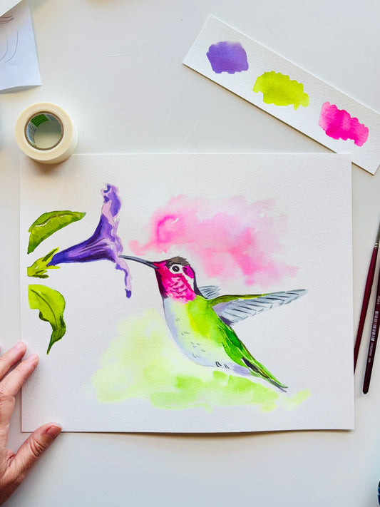 Watercolor Workshop: Paint a Colorful Hummingbird