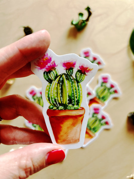 Cactus blossom Vinyl Stickers