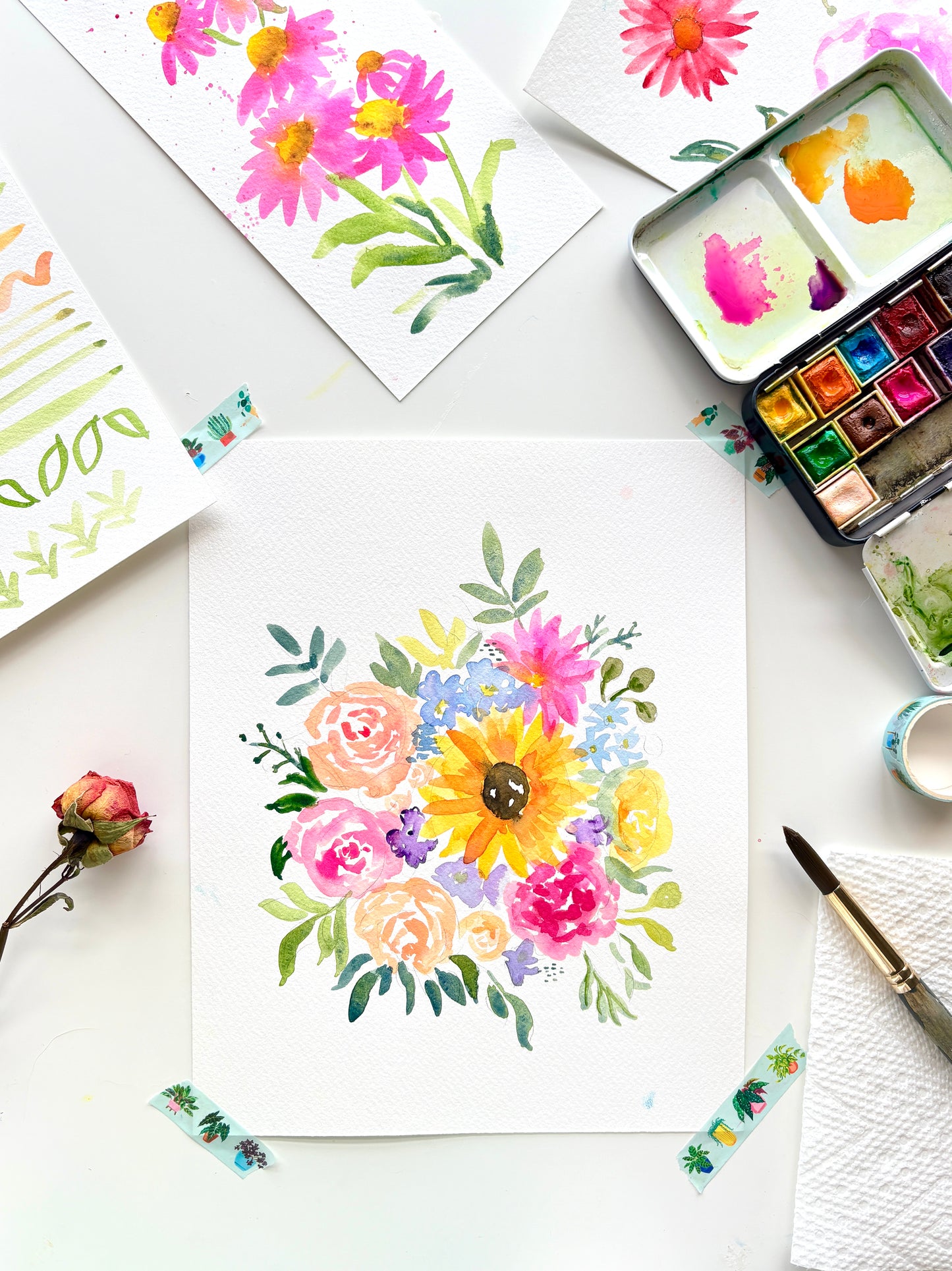 Watercolor Workshop: Painting a Summer Bouquet