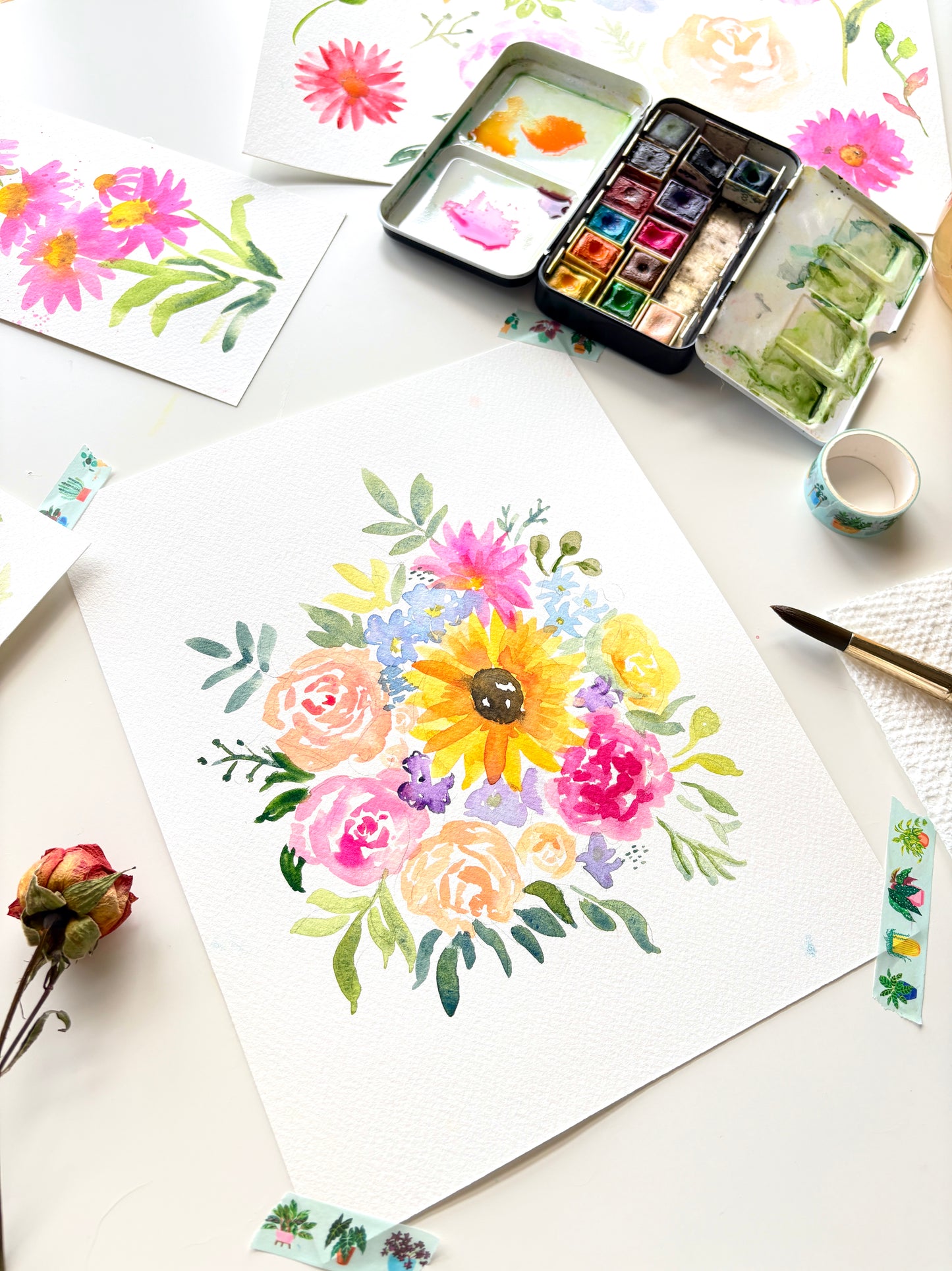 Watercolor Workshop: Painting a Summer Bouquet