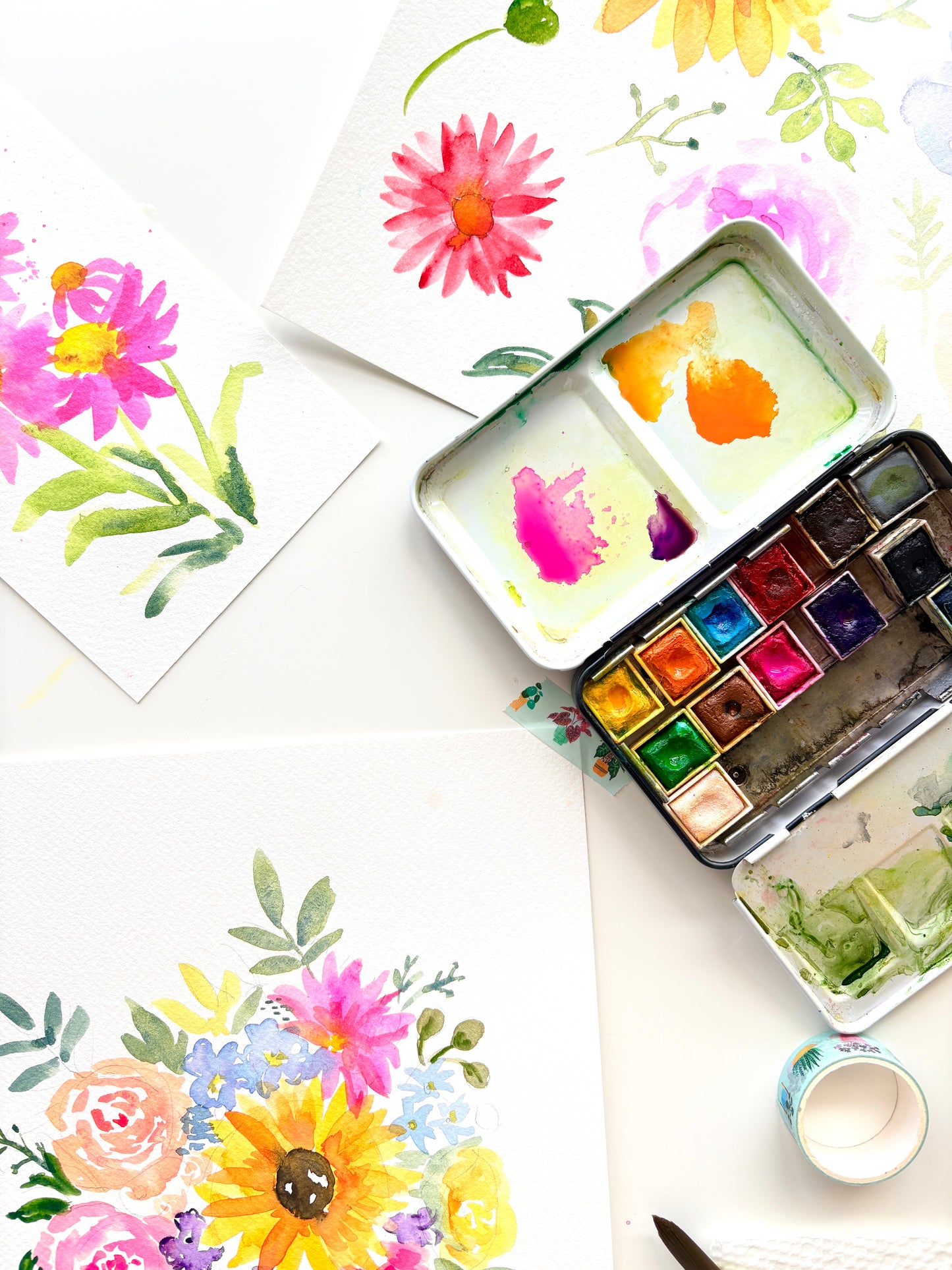 Watercolor Workshop: Painting a Summer Bouquet