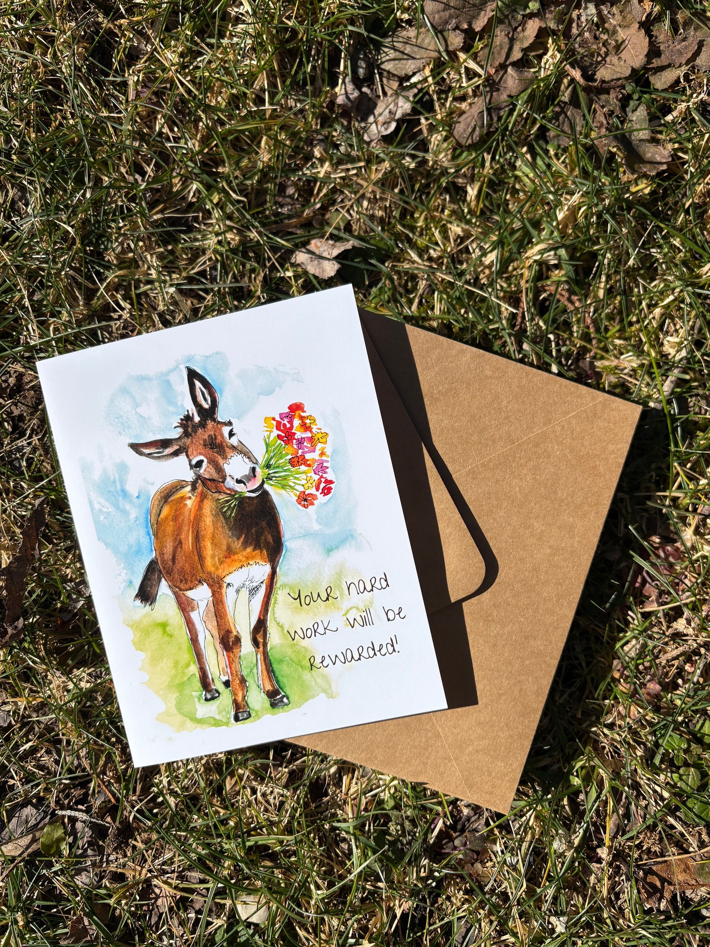 Cute Donkeys Greeting Cards Set of 3