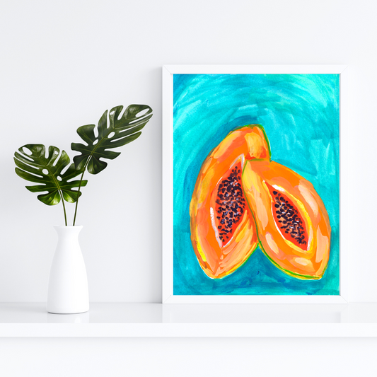 Colorful Papaya Art Print