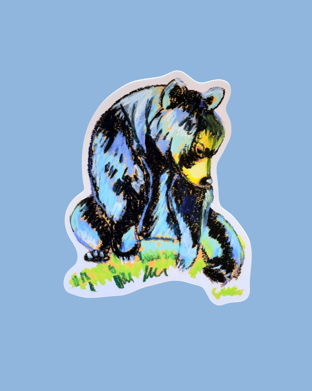 Whimsy black bear Sticker