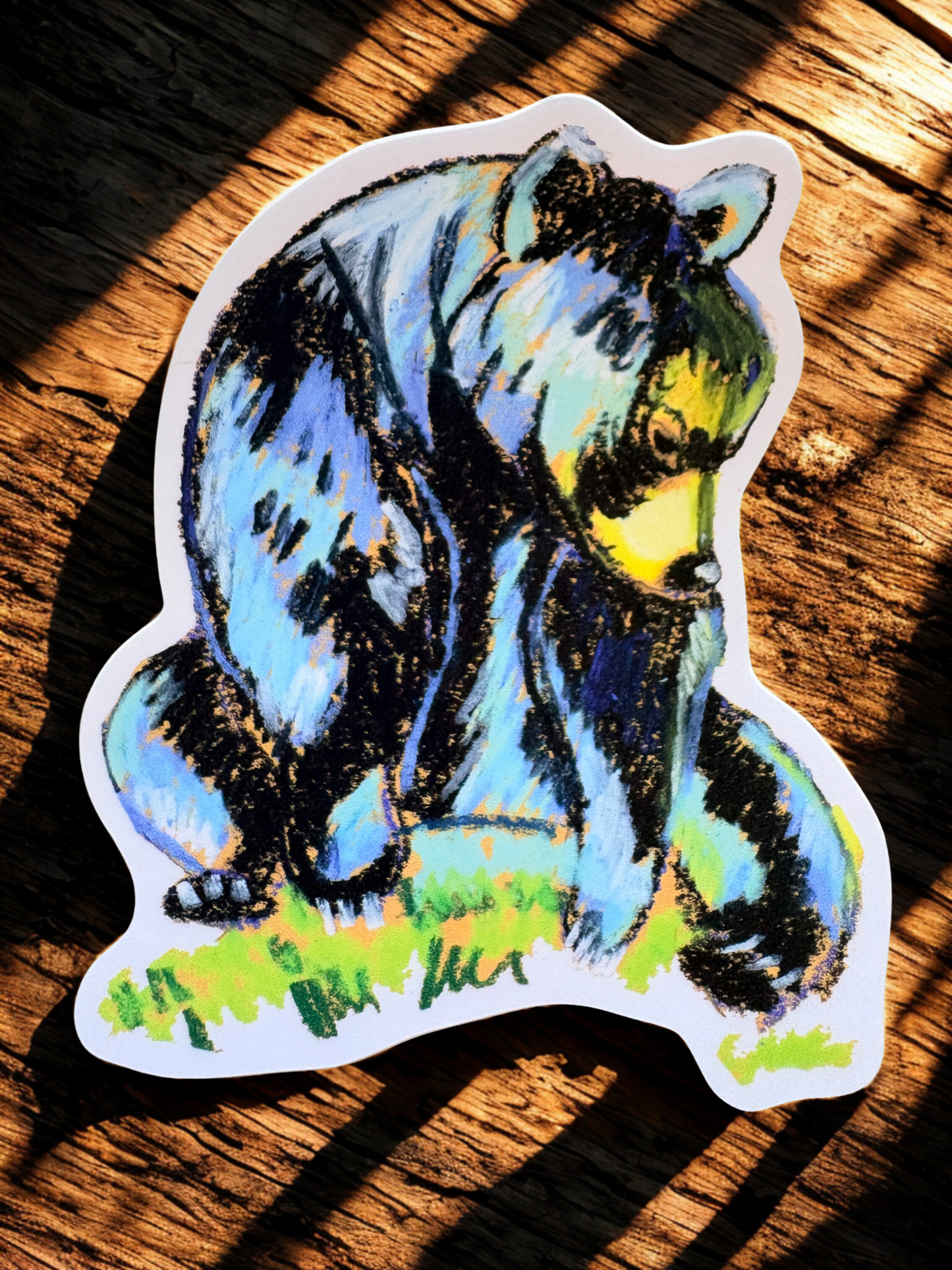 Whimsy black bear Sticker