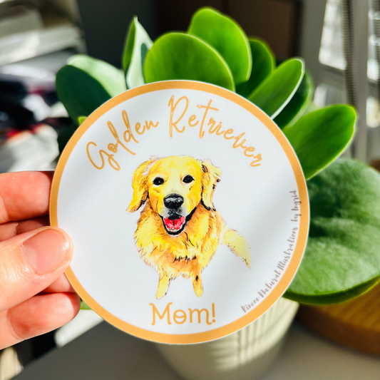 Golden Retriever Mom Sticker